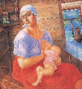 Petrov-Vodkin, Kozma Mother oil on canvas
